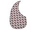 KAISH Red Tortoise Teardrop Style Acoustic Guitar Pickguard Scratch Plate with Self Adhesive
