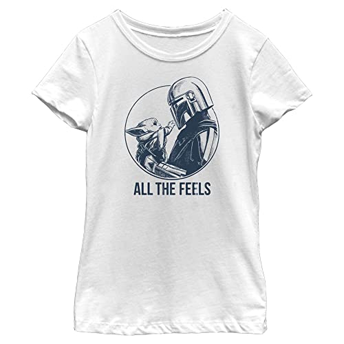 T-shirt Star Wars Mandalorian blanc pour fille taille S imprimé The Feels