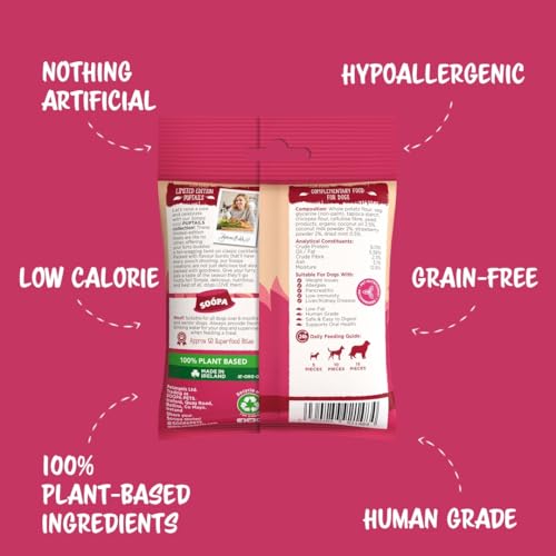 Soopa Strawberry Dog-Quiri Healthy Bites 10-Pack, Human-Grade, Grain-Free, Natural Dog Treats for Small Dogs Medium, Large - Image 3