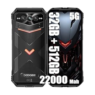 DOOGEE VMAX Pro 5G, 32GB + 512GB, Batteria 22000mAh, Octa Core, Rugged 5G Téléphones Portables Débloqués, 108MP (Infrarossi 20MP)+ 16MP Smartphones, Android 14 6,58 pollici Noir