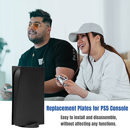 Image of Digital Edition Face Plates Cover Skins Shell Panels for PS5 Console, Accessories for PlayStation 5 Protective Shell Replacement Faceplate (Black)