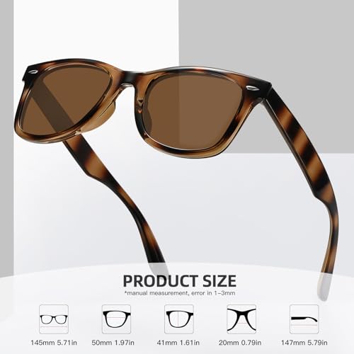 Image of MEETSUN Polarized Sunglasses for Women Men Classic Retro Square Frame Driving Sun Glasses UV Protection