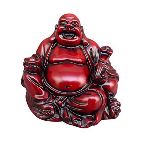 WOONEKY Small Red Buddha Tabletop Decoration Cover