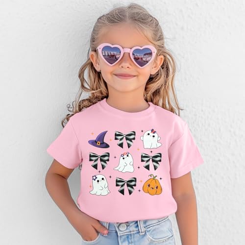 Toddler Halloween Shirt Boys Girls Pumpkin Face Ghost Shirts Jack O' Lantern Tops Kids Halloween Outfit Short Sleeve Tee4