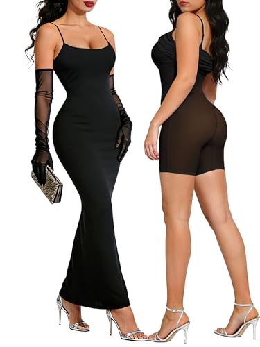 Popilush Formal Dresses Black Maxi Summer Dress Built...