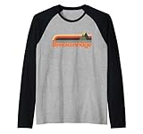 Breckenridge California Mountains Retro Vintage Design 70s Raglan Baseball Tee