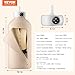 VEVOR Portable Clothes Dryer with Dryer Bag, PTC Heating & LED Display, Foldable Mini Dryer with 5-H Timer for Apartments, Dorms, RVs, or Hotels, 600W, Beige