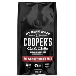 Rye Whiskey Barrel Aged Coffee, Single Origin Ethiopian Coffee Raw Beans Aged in Rye Whiskey Casks, Freshly Roasted, Battle Cry Whiskey, 5lb Bags, Whole Beans