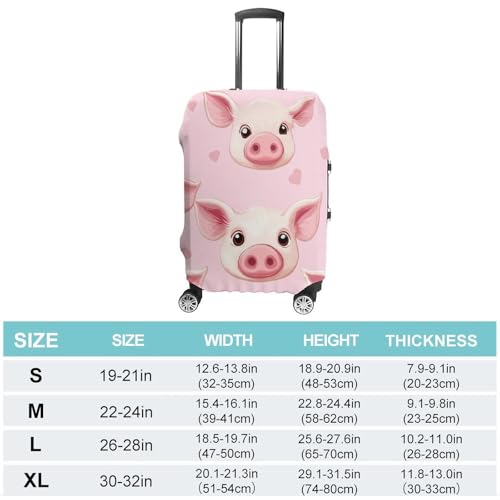 Pigs Print Travel Luggage Cover Suitcase Protector Baggage Covers for Men Women L2