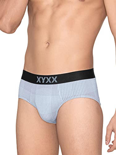 Image of XYXX Men's Blox Tencel Micromodal Regular Fit Printed Antimicrobial Briefs with No Marks Waistband (Pack of 2)