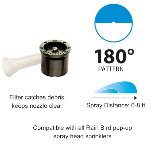 Rain Bird 8HC1 180° Half Circle Spray Nozzle, 5' - 8' Distance