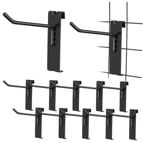 Crochets muraux grille métal anti-chute avec supports sécurisés et embouts de protection