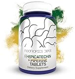Nootropics Depot Epicatechin Tablets | 200mg (−)−Epicatechin + 6mg Piperine for Bioavailability | Green Tea Extract | Promotes Muscle Mass, Cardiovascular Health, and Energy | 30 Count
