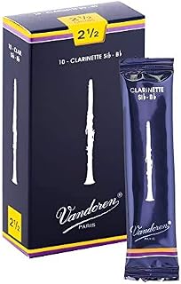 Vandoren CR1025 Bb Clarinet Traditional Reeds Strength 2.5; Box of 10