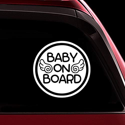 TOTOMO # ALI-022 Baby on Board Decal Sticker Signo de precaución de seguridad para Windows de coche - Baby Angel