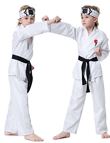 Treyrea GA120024-140 4Pcs Karate Gi With Belt Cobra Costume Uniform With Headband Bandana Pretend Play Halloween Party Cosplay Outfit For Kids thumb #3