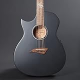Lindo SLIM negro INFINITY de ORG-SL – Guitarra electroacústica para zurdos con preamplificador LCD Tuner/