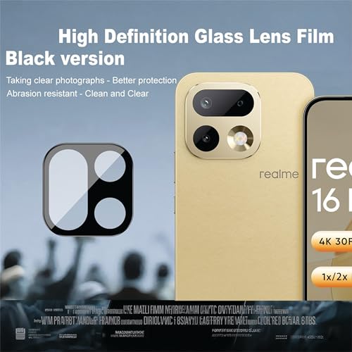 Image of FabeKee Camera Lens Protector Compatible With Realme 16 Pro Plua 9H Tempered Glass, Anti-Scratch, HD Clear, Easy Installation, Ultra-Thin Camera Lens Protection