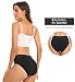 Wealurre Damen Unterhosen Baumwolle Slip Damen Unterwäsche Spitze Unterwäsche Frauen Höschen 5er Pack (6004 Black,M)
