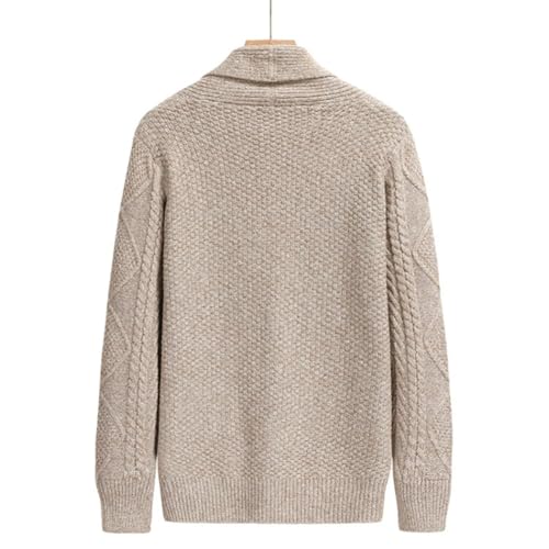 Disimlarl Men Knitted Cardigan Sweaters Lapel Long Sleeve Knitwear Solid Casual Loose Knit Outwear2