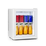 Klarstein Brooklyn Mini Frigo, Frigo Portatile da Camera, Frigorifero Piccolo Silenzioso da Ufficio, Mini Frigo Bar con Illuminazione Interna e Ripiani Rimovibili, Frigo Bar da Campeggio 12-18°C, 23L