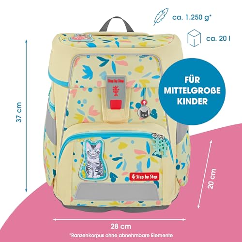 Sac d'école Space Schulranzen-Set Step by Step Cat Lilly jaune 5 pièces