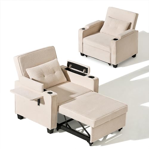 CLIPOP Schlafsofa, 3-in-1 Schlafsessel mit Bettfunktion,...