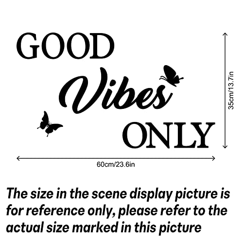 Good Vibes Only-Quotes Wall Decal Positive Inspirational Wall Sticker Motivational Murals Vinyl Art Home Stickers For Home Office Classroom Car Decoration #TOP4
