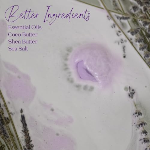 EvolutionUSA Lavender Dreams Bath Bombs for Women, 12 Organic Flower Bath Bombs, Soft Lavender Bath Bombs, Womens Bath Bombs Gift, Lush Bath Bombs for Girls, Relaxing Bathbombs, Bath Balls - Image 6