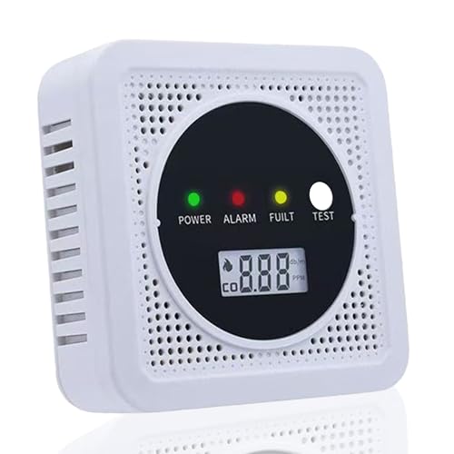【Batterie e Suggerimenti per L'installazione】 Questo sensore monossido di carbonio utilizza 3 batterie AA. Le batterie non sono incluse nel dispositivo e devi prepararle tu stesso. Quando la spia rossa di avviso batteria scarica e la spia gialla di guasto del rilevatore lampeggiano contemporaneamente e il cicalino suona, sostituire le batterie per tempo (ruotare il pannello posteriore in senso antiorario per aprire il vano batterie). Si consiglia di installare questo prodotto sul soffitto più vicino alla fonte di monossido di carbonio e fumo, ad almeno 10cm di distanza dalla parete. Per le abitazioni a più piani, si consiglia di installare un allarme su ogni piano.