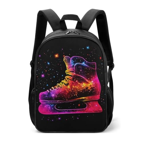 Skating Space Boot Travel Backpack Casual Daypack Shoulder Bag with Adjustable Shoulder Straps for Hiking