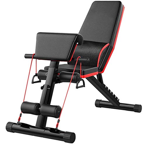 ER KANG Adjustable Weight Bench, 7 Adjustable Angles Workout Bench for Full Body, Foldable Flat/Incline/Decline FID Bench Press for Home Gym, Ship from US