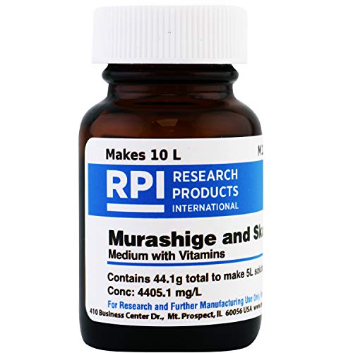 Murashige & Skoog MS Medium with Vitamins, 44 Grams of Powder, Makes 10 Liters of Solution