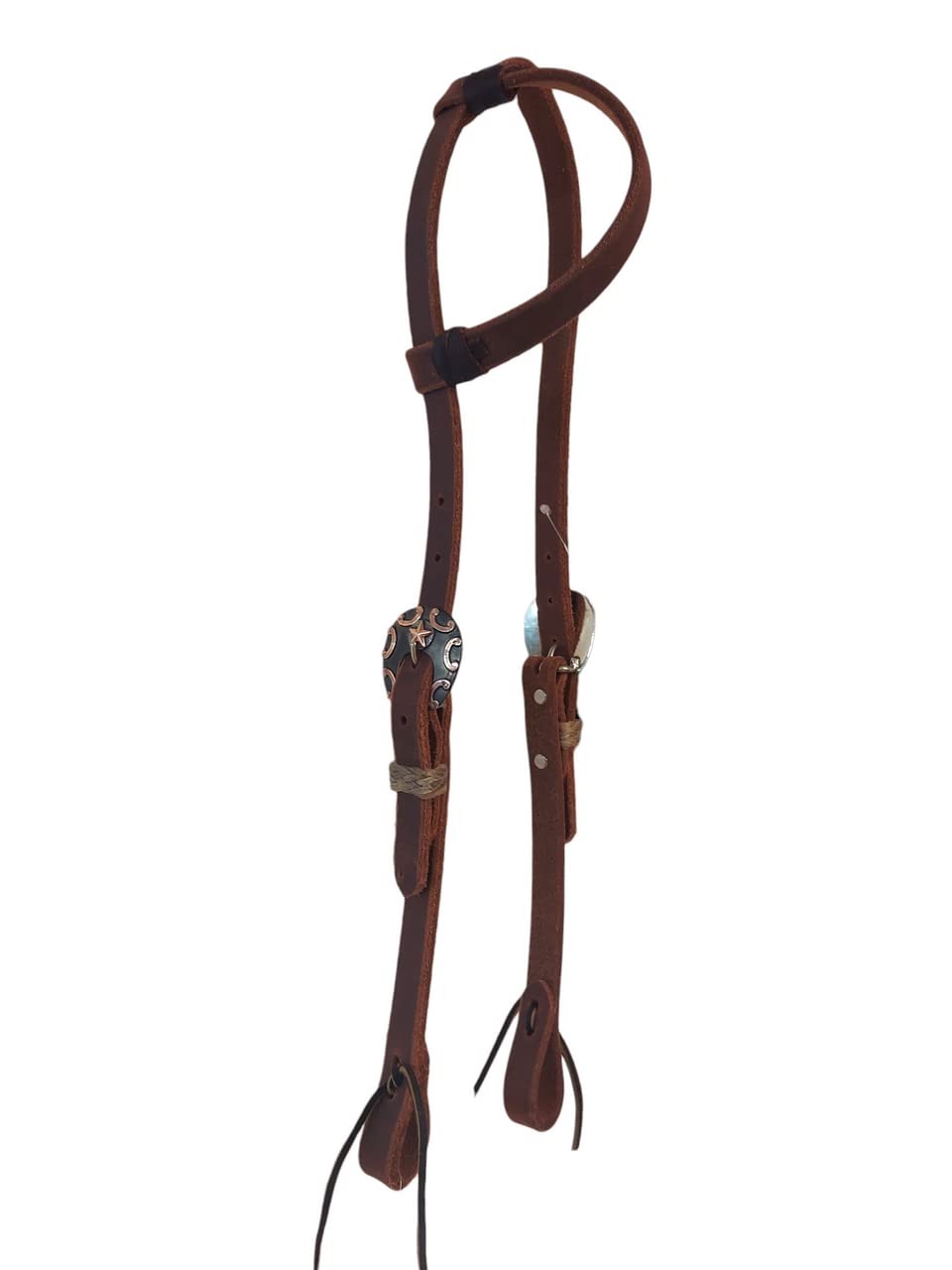 HR Saddlery One Ear Headstall with Star Buckles