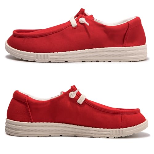 Image of Women's Canvas Slip On Loafers Fashion Outdoor Casual Flat Sneakers | Durable Breathable Canvas, Layered Lightweight Cushion Sole, Lace-Free Slip-On Design For Versatile Daily Style