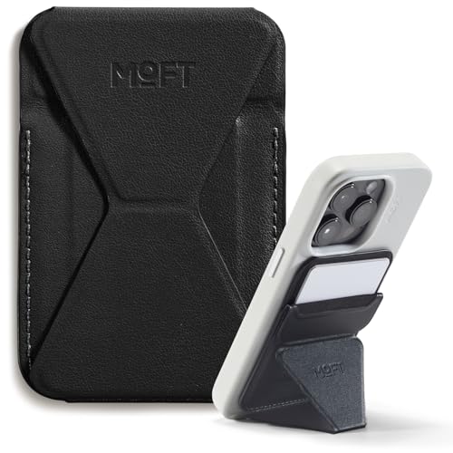 MOFT Magnetic Wallet Stand for iPhone 12-17, MagSafe Black
