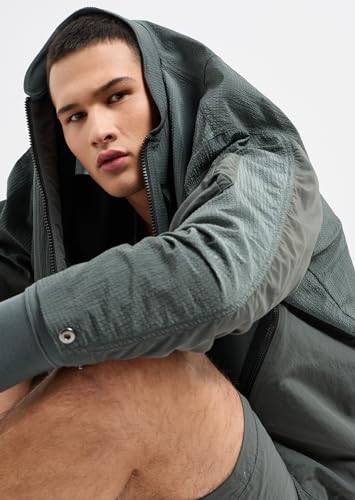 Armani Exchange Men's Utility Sweatshirt with Fashion Zippers2