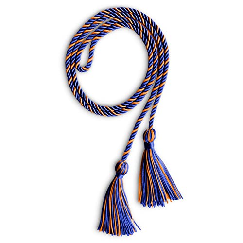 Image of Endea Graduation Single Honor Cord Two-Color (Royal Blue /Orange)