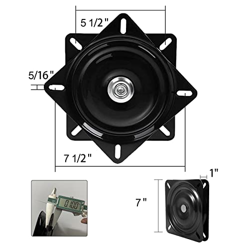 2Pack Bar Stool Swivel Plate, 7 Inch Boat Seat Swivel Mount Plate, Heavy Duty Chair Swivel Plate, Bar Stool Swivel Replacement For Barstools Recliner Chair Boat #TOP2