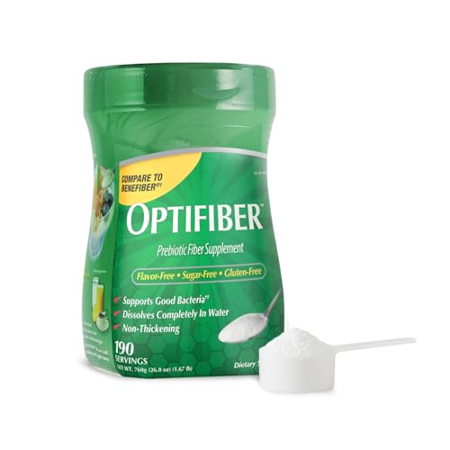 Braidz OptiFiber Prebiotic Fiber Supplement Wheat Dextrin Fiber Powder Unflavored 190 Servings 25.6 Ounces with a Scoolpy 1 Tablespoon Measuring Spoon