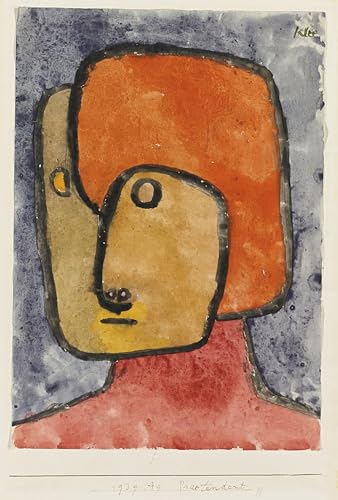 Affiche Toile Paul Klee portrait cubiste 60x90cm impression jet d'encre anti-UV