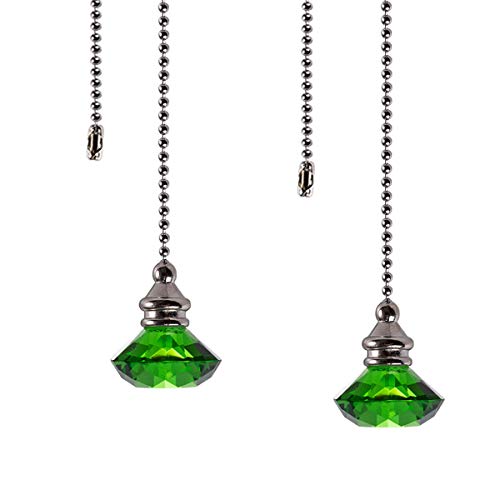LONGSHENG Ceiling Fan Pull Chain Set - 2 pieces Green