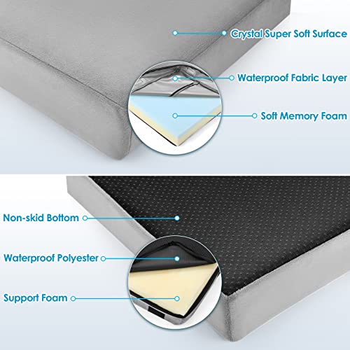 farexon Memory Foam Dog Bed for Medium, Large, Extra Large Dogs, Orthopedic Dog Bed Waterproof Mattress with Washable… - Image 3