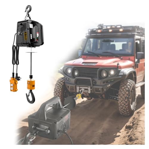 �d���E�C���` �|�[�^�u�� 500kg �����׏d 1500W �d���z�C�X�g ���^ �N���[�� ���������R��/�L������/�蓮���t�g �����グ�@ �ߊ��h�~���S�݌v �G�A�R���ݒu�A�����A���C�H���A�ז��A�H��ł݂̒�グ��� 110V 500kg