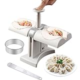 Dumpling Maker Machine,Household Double Head Automatic Dumpling Maker Mould for Empanadas Press,...
