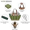 Garden Tool Tote Solid Bag with 11 Piece Hand Tools, Best Gardening Gift Set Organizer