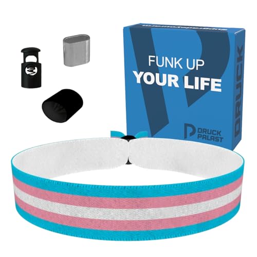 Transgender - Flagge Stoffarmband - Satin Armband - LGBTQ Stoffarmänder - Pride Armband - Unisex Modeaccessoire - Handgemachtes Armband - Unterstützung für Trans-Rechte - Geschenk für LGBTQ
