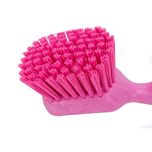 Image of SPARTA 40541EC26 Plastic Scrub Brush, Utility Brush, Kitchen Brush With Hanging Hole For Cleaning, 8 Inches, Pink