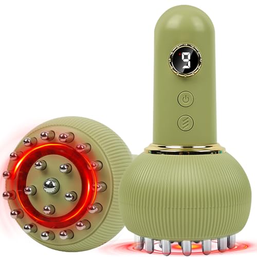 Image of HANNEA Lymphatic Drainage Massager & Anti-Cellulite Tool for Legs, Arms, Belly Sculpting Machine 4-in-1 Electric Cupping Massager with Heat Reduces Stretch Marks Rechargeable Green