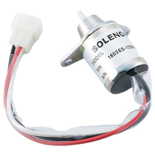 KD KISONIED 119653-77950 Fuel Shut Off Solenoid 1503ES-12S5SUC5S Woodward M806808 for John Deere 790 990 2020 2030 2030A 2210 Yanmar 3TNE84 3TNE88 3TNV70 3TNV76 Engine 12VDC